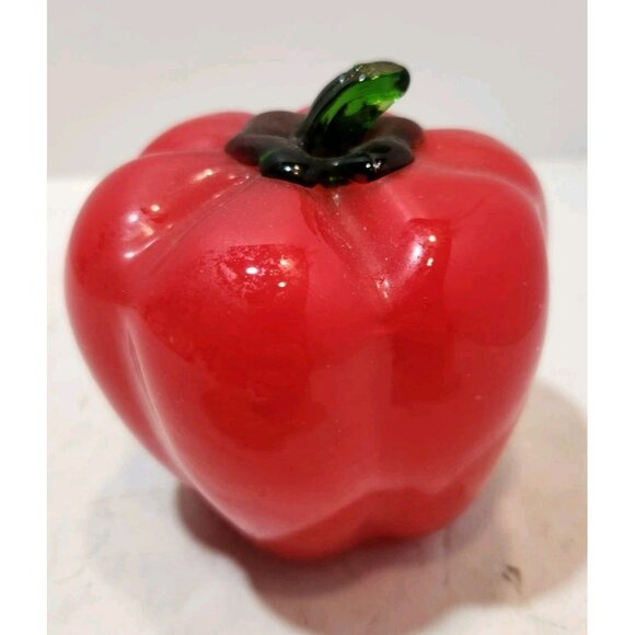 MCM Glass Purple Grapes & Red Bell Pepper Decorations Fruits Vegetables Food - Picture 5 of 16